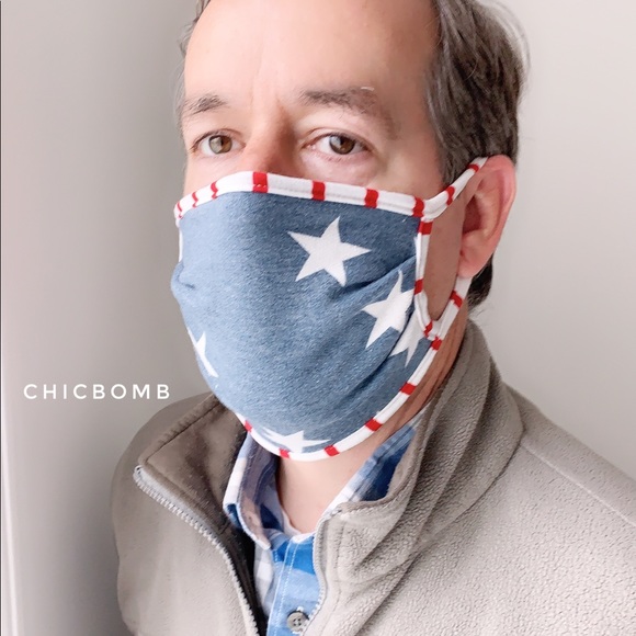 USA STARS FACE MASK- UNISEX - Picture 7 of 7